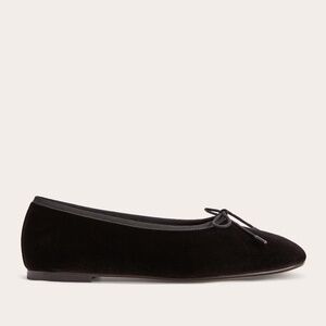 Everlane Day Ballet Flat in Black Velvet, Size 7